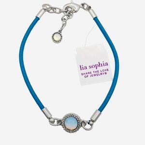 Retro Lia Sophia "Berry Patch Blueberry" Dainty Tennis Bracelet